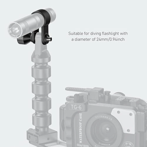 DH-3 - 24mm Adjustable Diving Flashlight Holder Mount Clamp