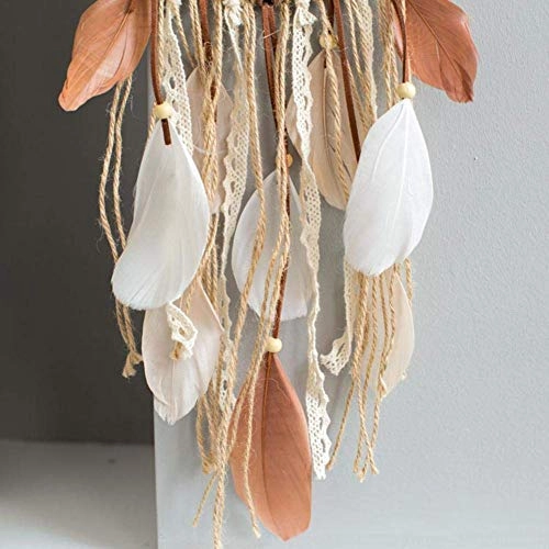 Twig dream catcher - rattan polyester fiber wire feather hemp rope