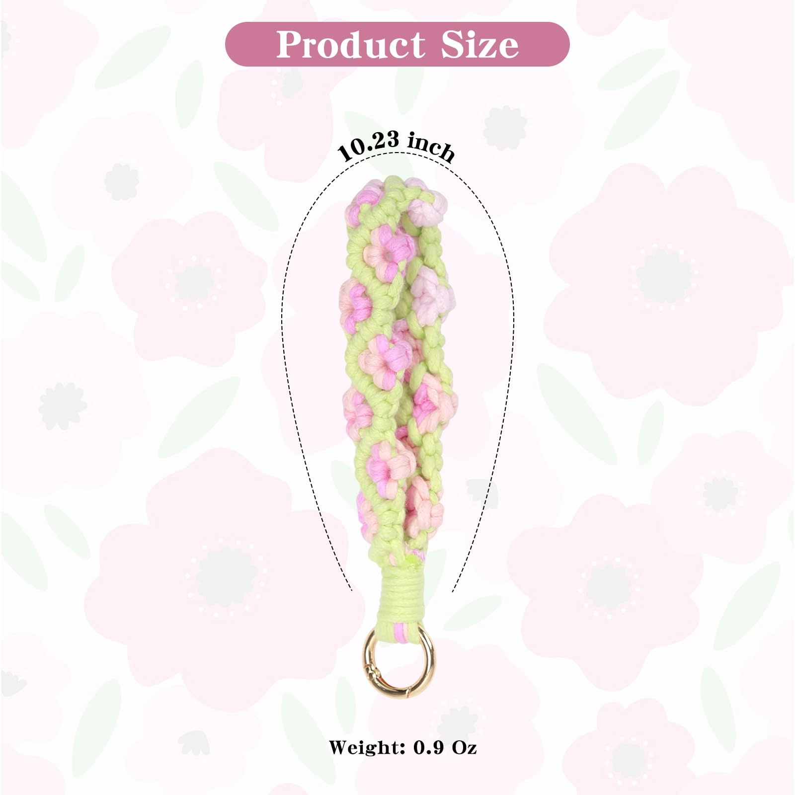 Boho Macrame Keychain - Car