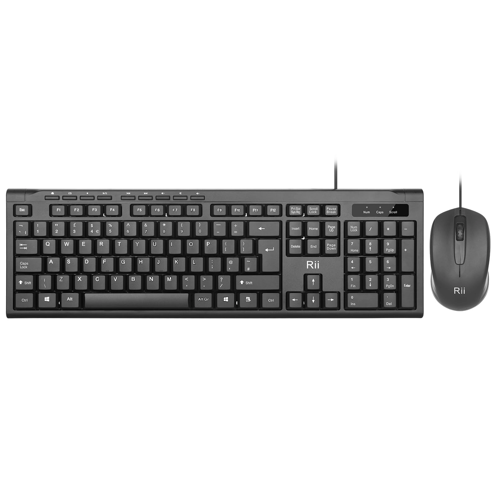 Riitek Keyboard and Mouse Set - QWERTY Wired