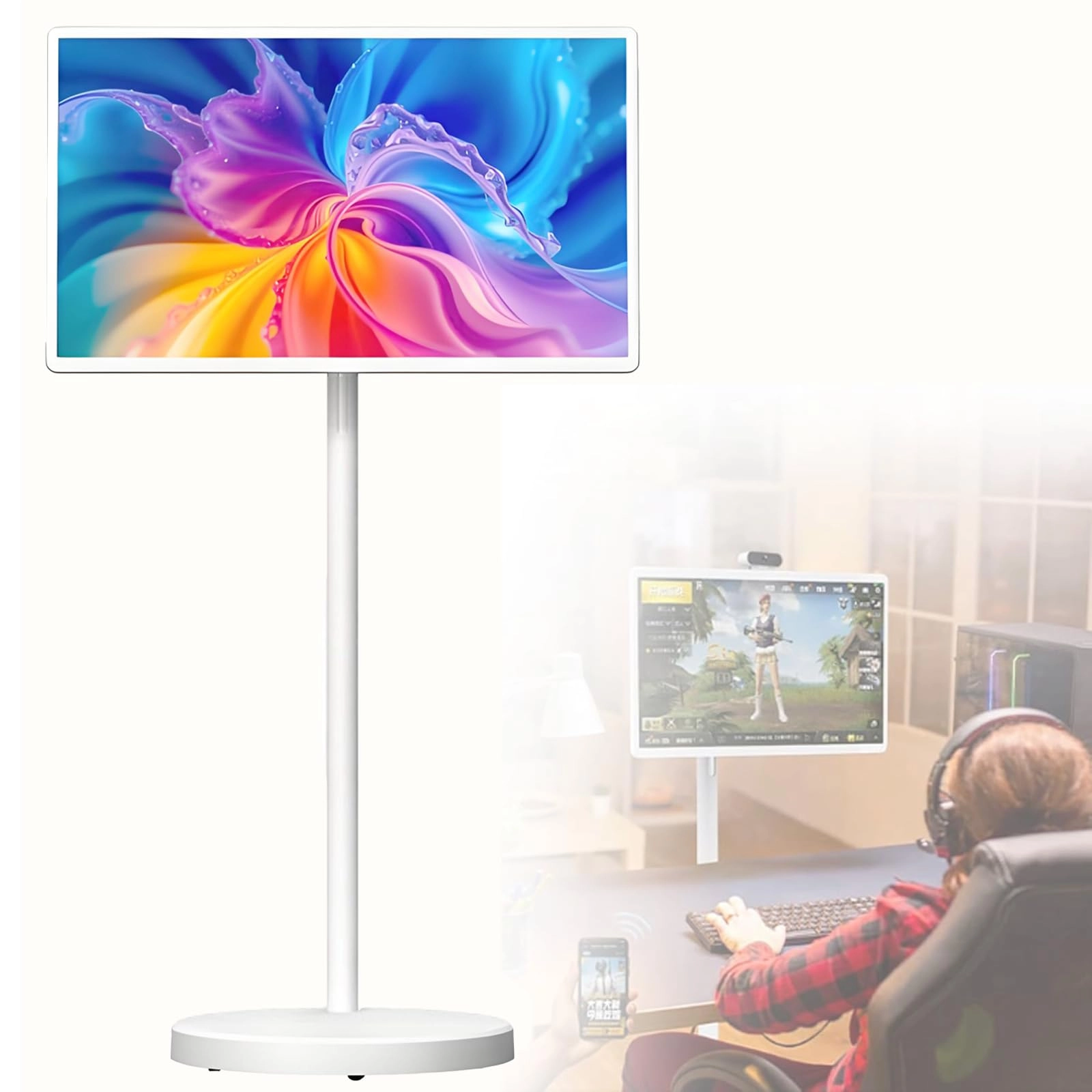 NYANS Portable Touch TV - FHD 21.5 inch