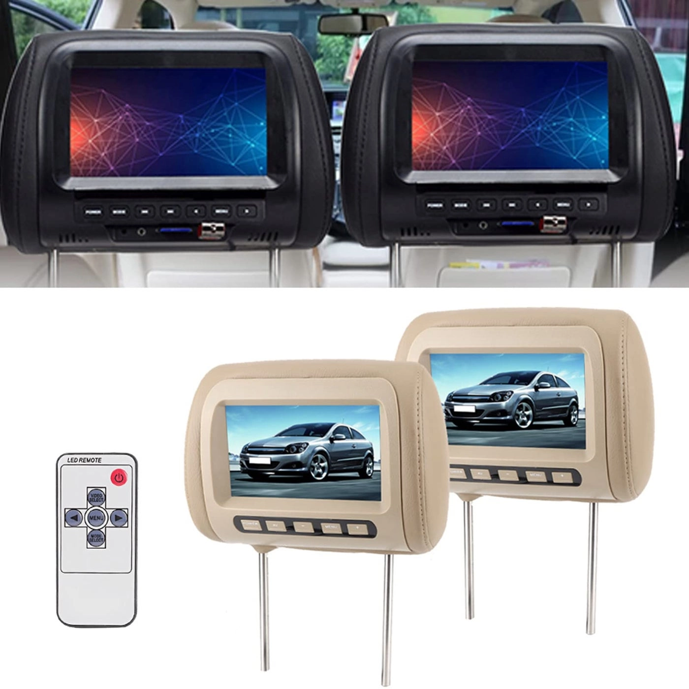 headrest DVD Player - 7 in