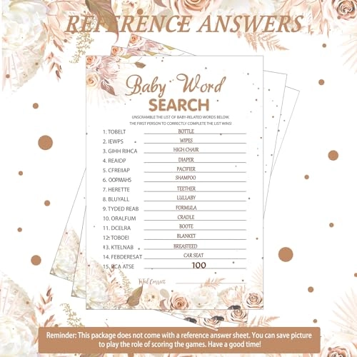 Baby Shower Games - Kid 145 pieces