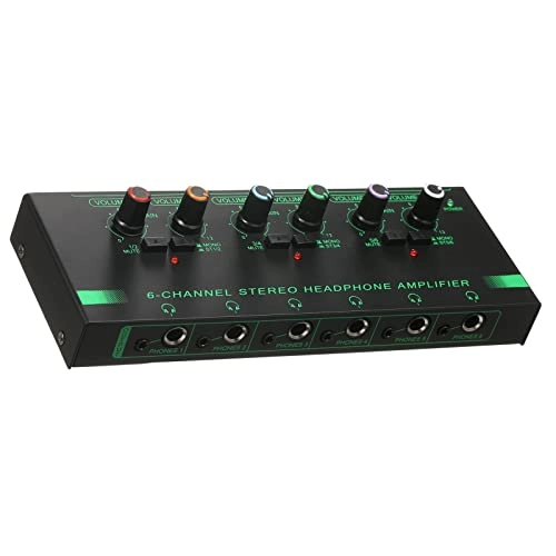 6 Channel Headphone Amplifier - Professional Metal 200x75x25mm