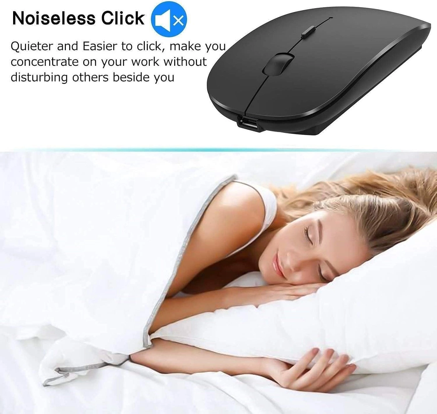 Dual Mode Wireless Mouse - Bluetooth 5.1 + 2.4GHz Wireless