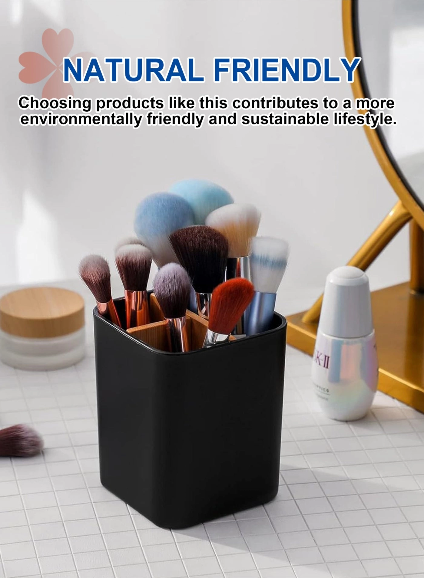 Bamboo Toothbrush Holder - Bathrooms 3 Slots