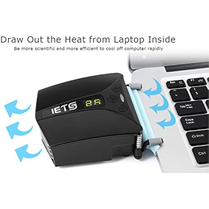 LAPTOP FAN COOLER - 13 WIND SPEEDS Temperature Display