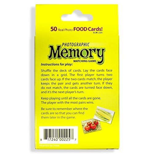 Picture Memory Foods Card - 3 years and up