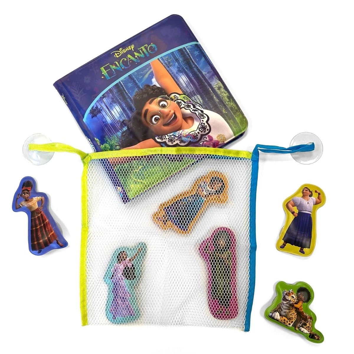 Disney Encanto Bath Time Books - Waterproof 6 Suction Cup Figures