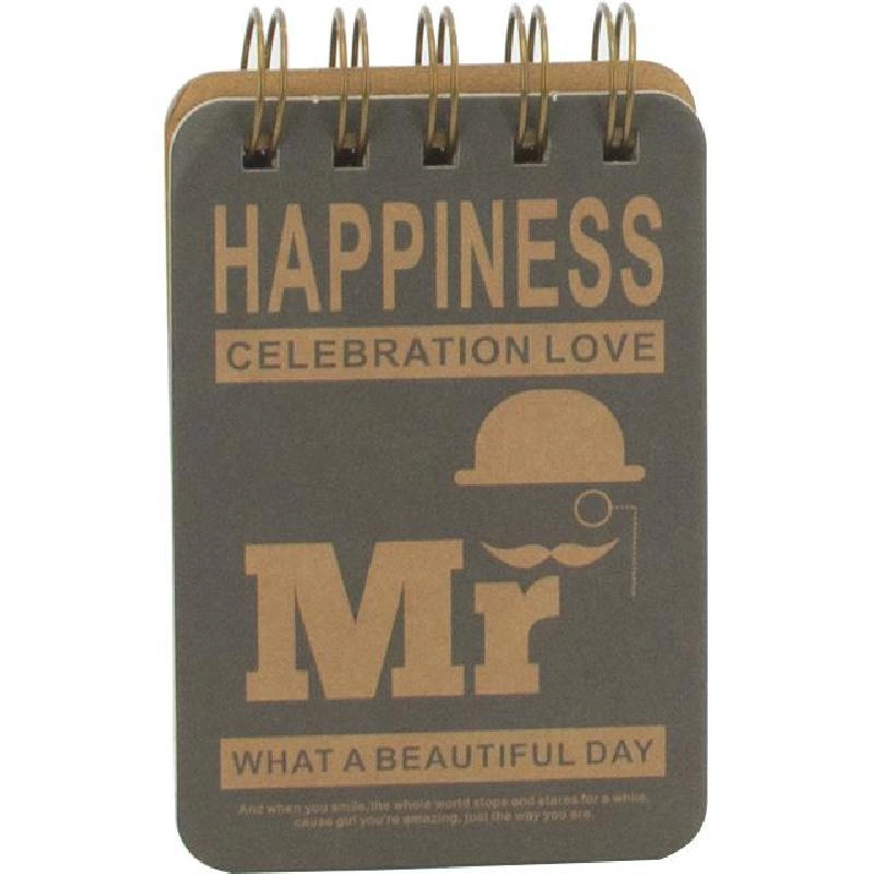 Memo Notebook A7 Spiral - Lined 60 Sheets