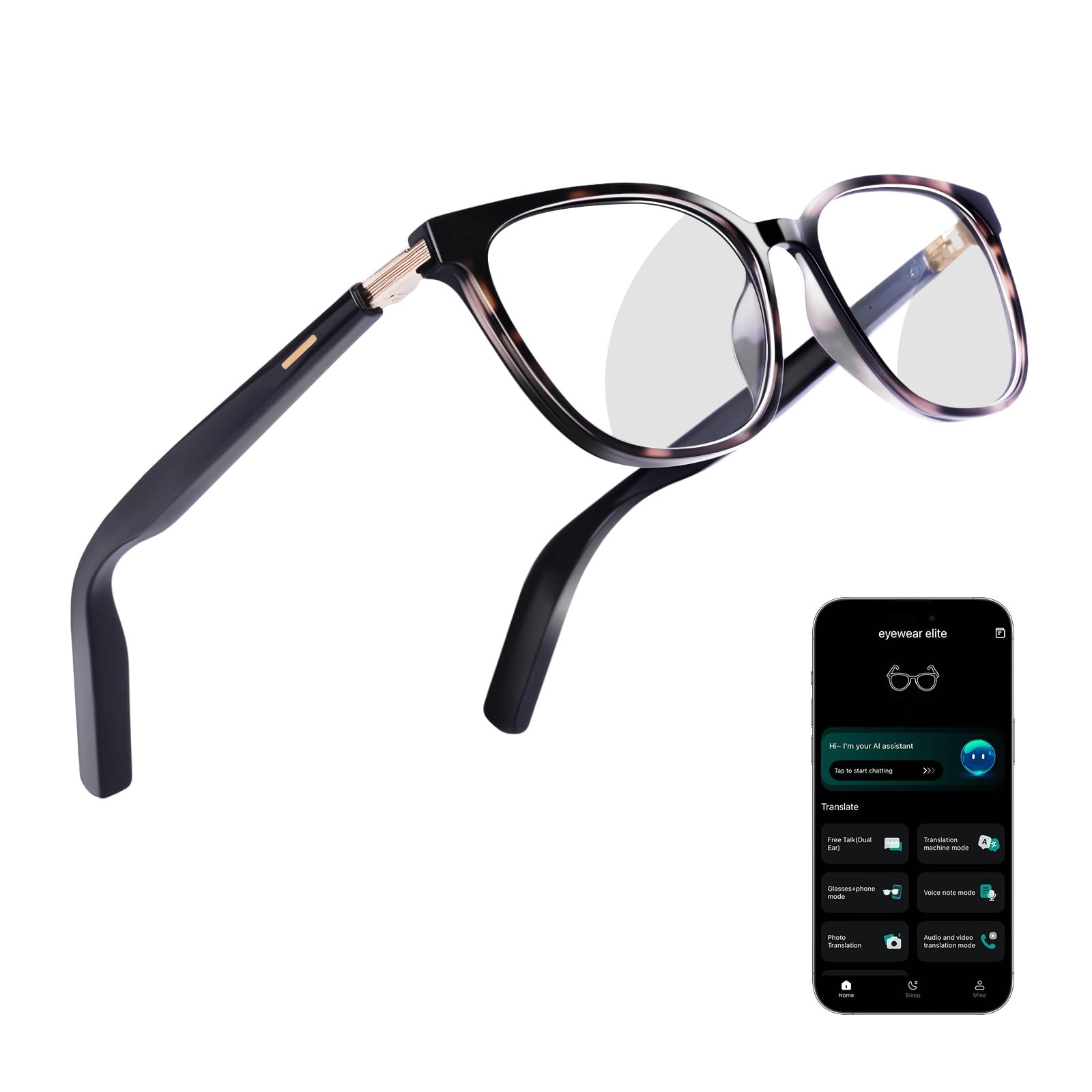 Ai Smart Glasses - Chat GPT Bluetooth Translation