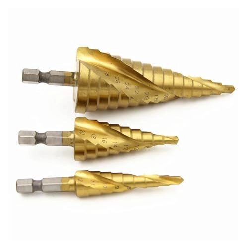 Spiral Grooved Drill Bits - Stainless Steel 3PCS 3-12 4-12 4-20