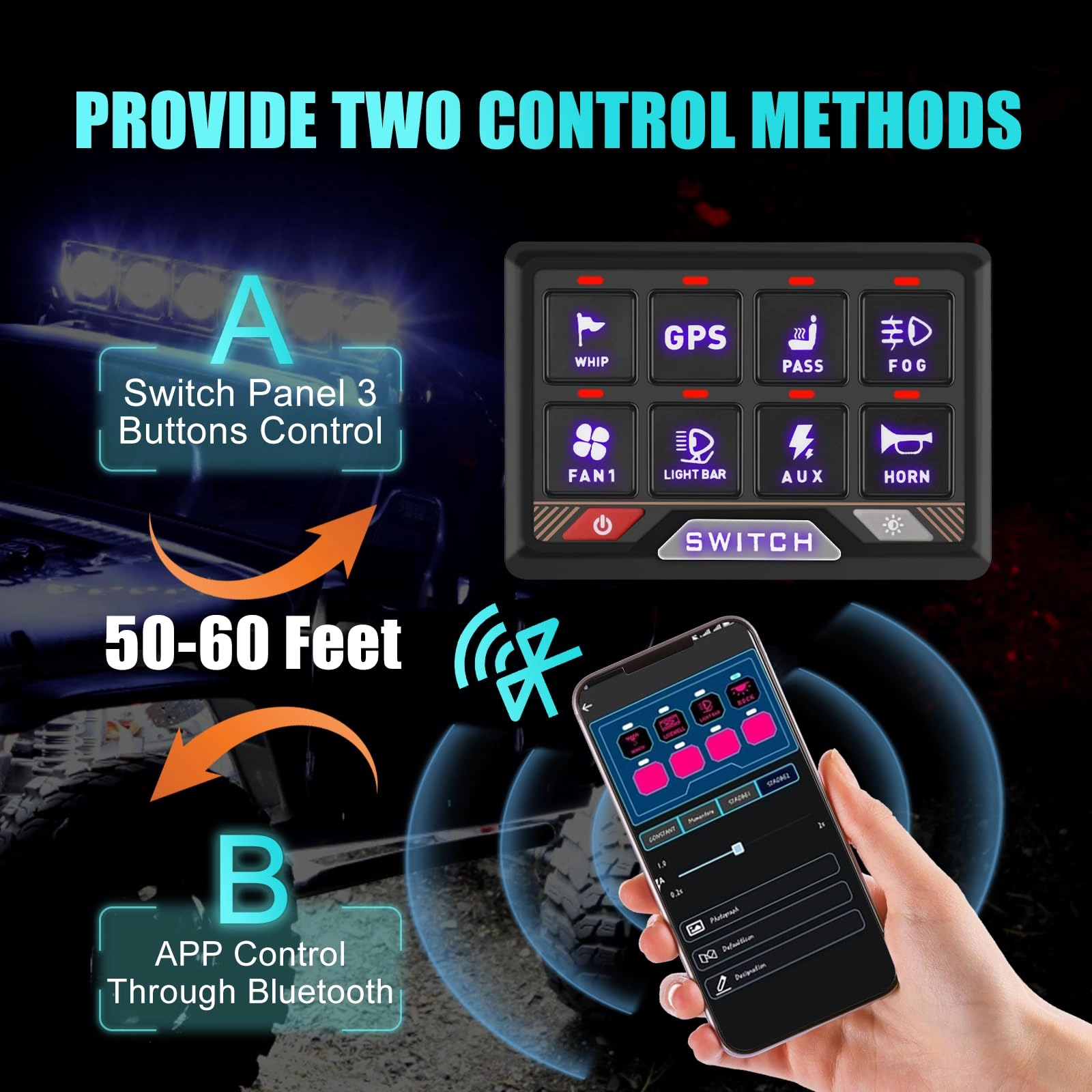 RGB Switch Panel - APP Control Bluetooth Dimmable
