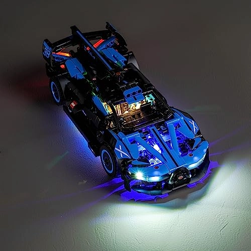 LED Light Kit - Remote Control for Lego 42162 Bugatti Bolide Agile Blue