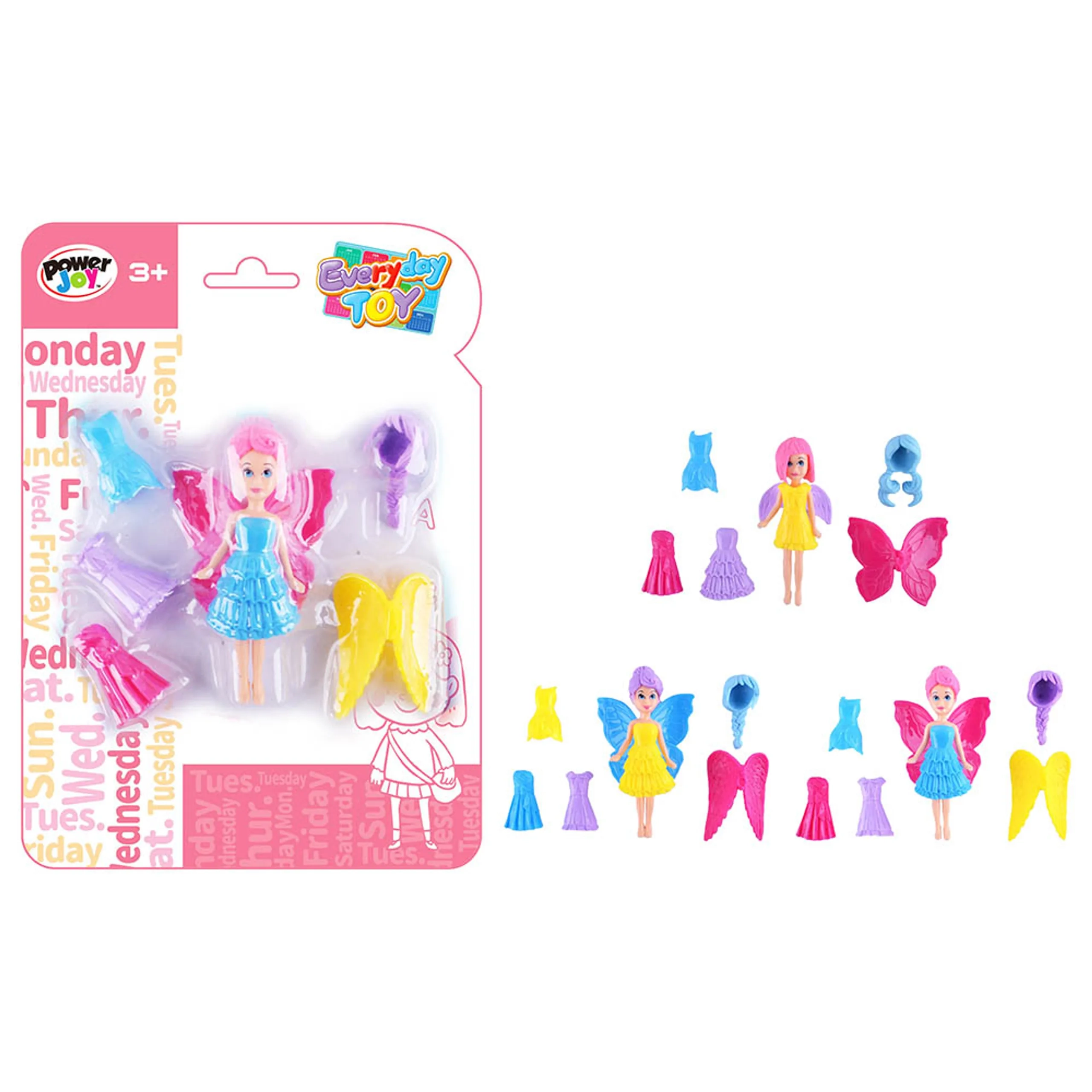 Everyday Fashion Doll - Snap On 7 Pcs Pink Ages 3+