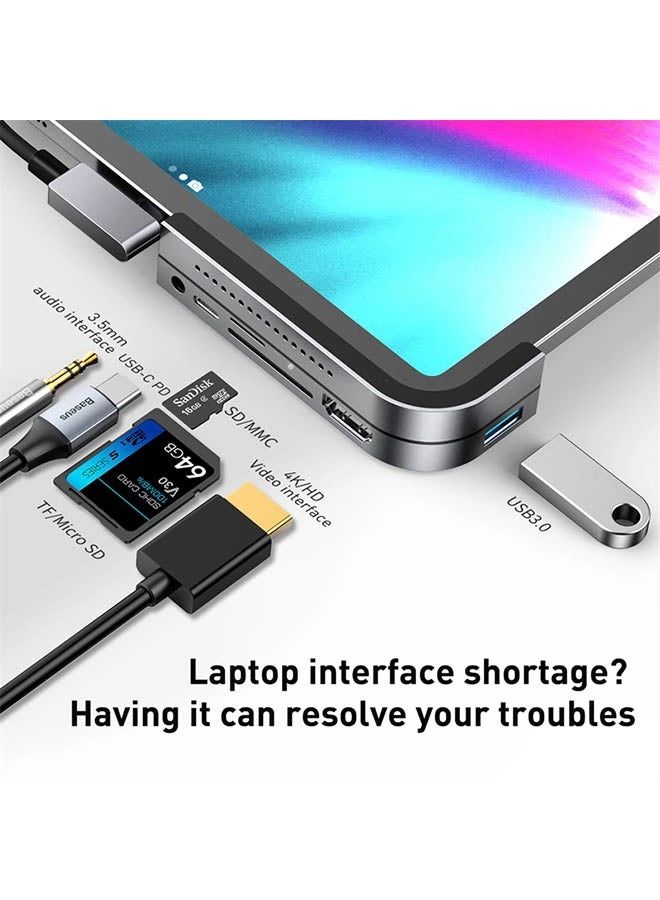 USB C Hub - 6-in-1 4K HDMI USB-C PD