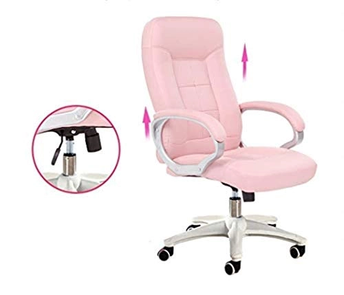 Desk Chair - PU Leather Brown High Back