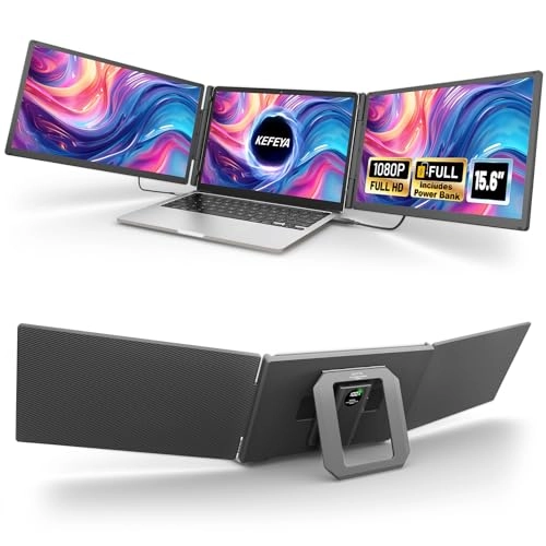 KEFEYA Laptop Screen Extender - 15.6" FHD 1080P Triple Display