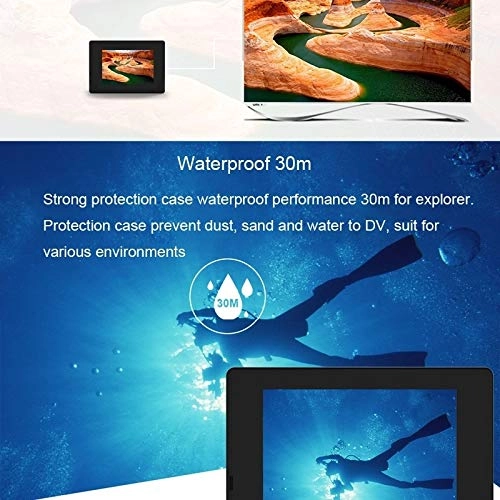 HUAWESPARE HF40 Sport Camera with 30m Waterproof Case, Generalplus 6624, 2.0 inch LCD Screen(Black) (Color : Black)
