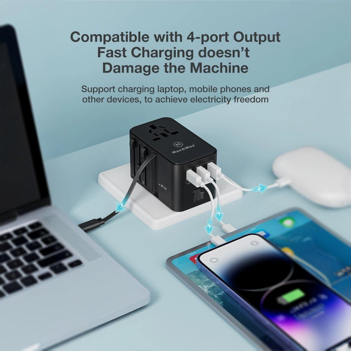 GaN 70W Universal Travel Adapter