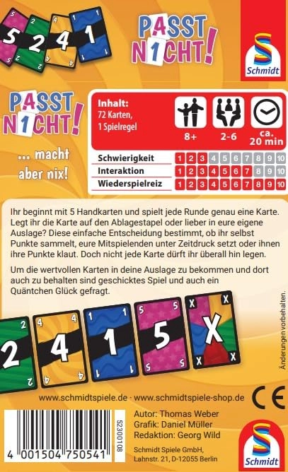 Passt nicht! - Card Game (German)