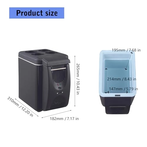 Portable Car Mini Fridge - 12V Cooling Heating