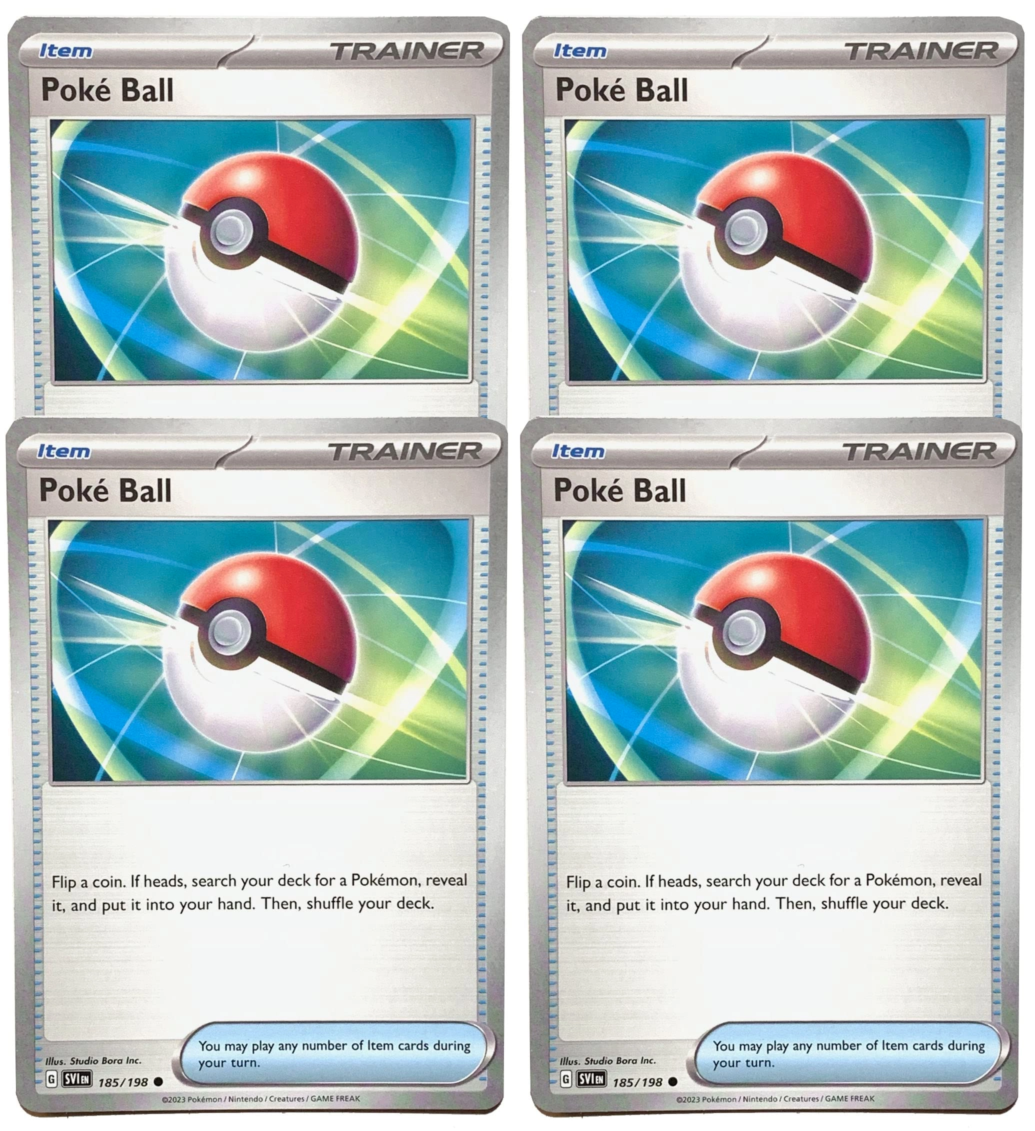 Pokémon Poke Ball 185/198 - Scarlet & Violet Trainer - 4pcs