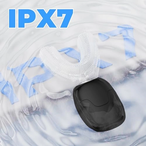 U-Shaped Ultrasonic Toothbrush - 360° Cleaning IPX7 Waterproof Rechargeable