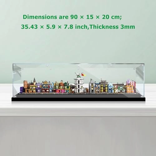 Acrylic Display Box for LEGO Mini Diagon Alley Model 76444 - 3mm thickness