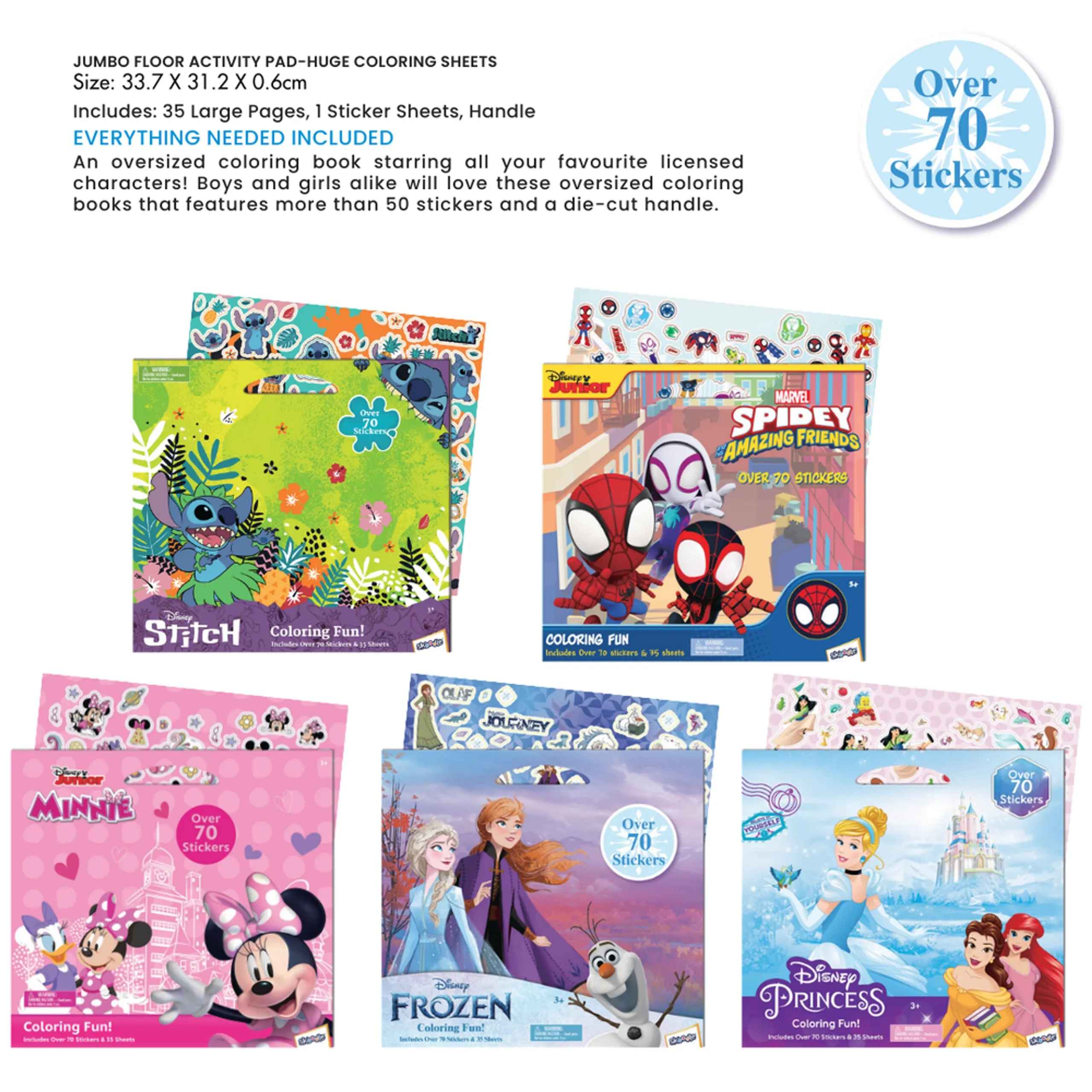 Minnie Coloring Fun Sticker Book 70 pcs