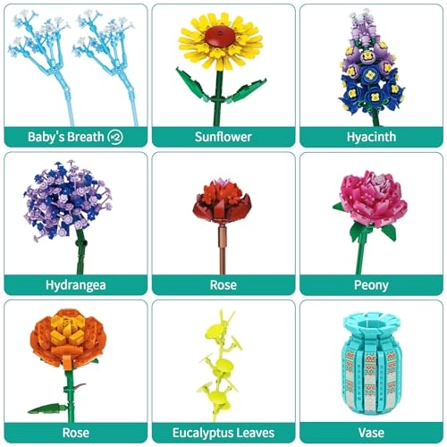 Bouquet Building Set - 1001 pcs Botanical Collection