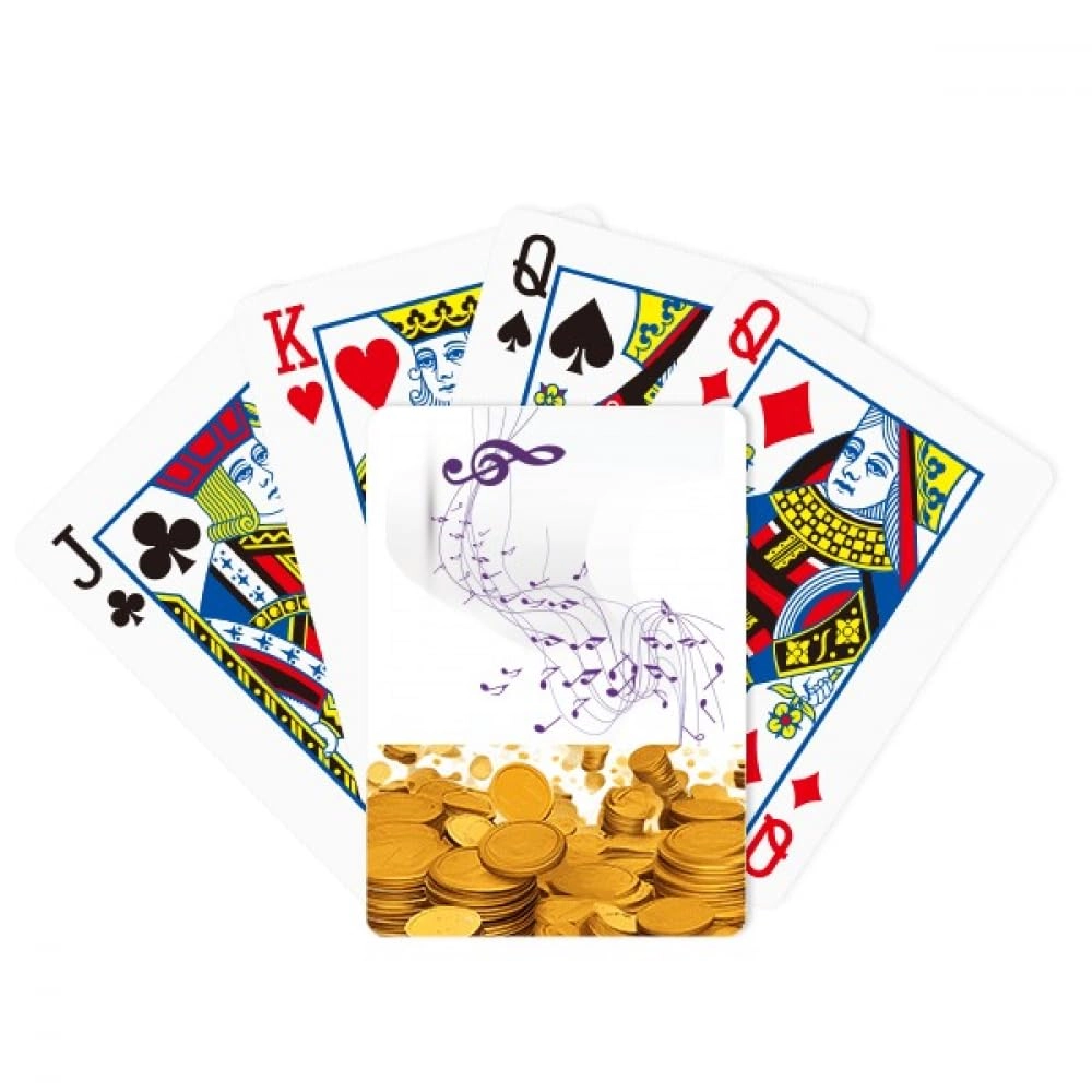no/no Music Notes Playing Card - Bridge Size 52 Cards