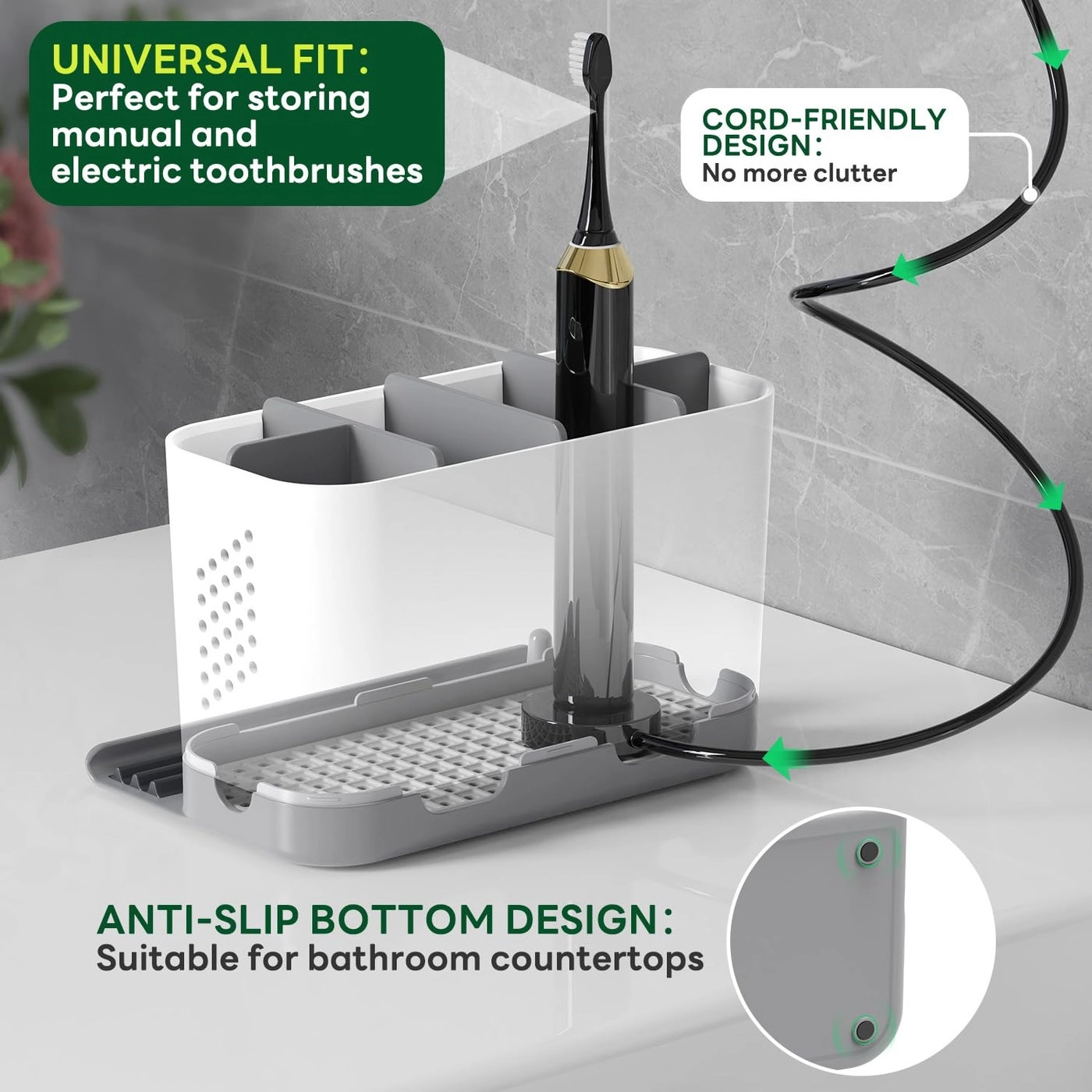 Toothbrush Holder - Countertop 6 slots