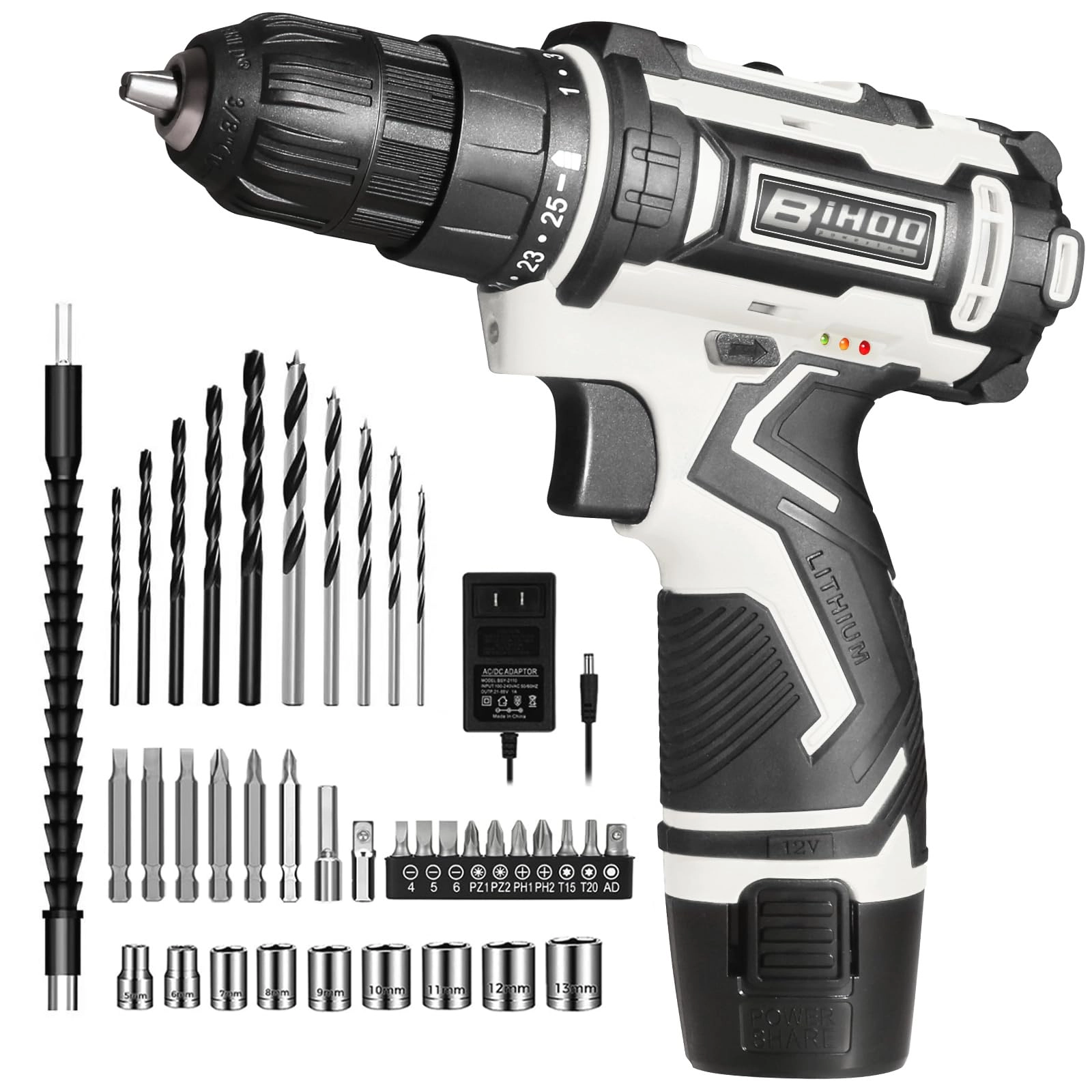 Cordless Drill - 20v 2000mah 25+1 Torque