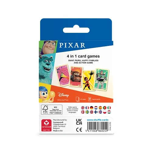 Pixar Card Games - 4 in 1 Snap Pairs