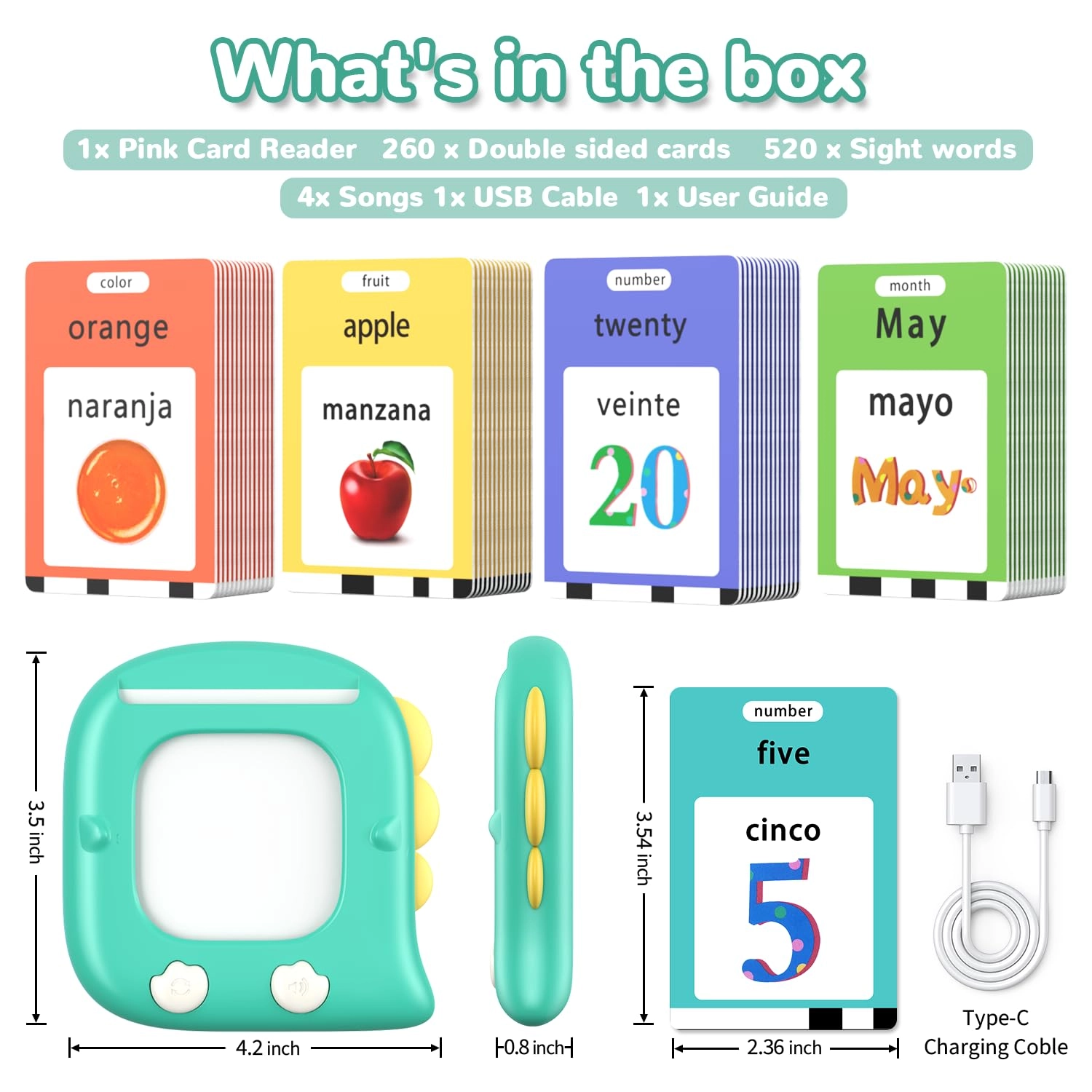 Talking Flash Cards - 2-6 280 pieces