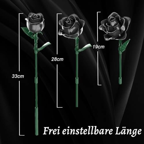 Bouquet Kit - Schwarzer Rosen Blumenstrauß Bausatz Plastic Pack