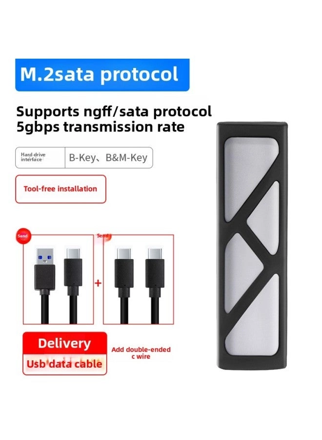 M.2 SSD Enclosure - NVMe SATA Dual Protocol 10Gbps USB-C/A