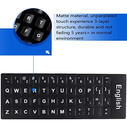 Universal English Keyboard Stickers - Wireless