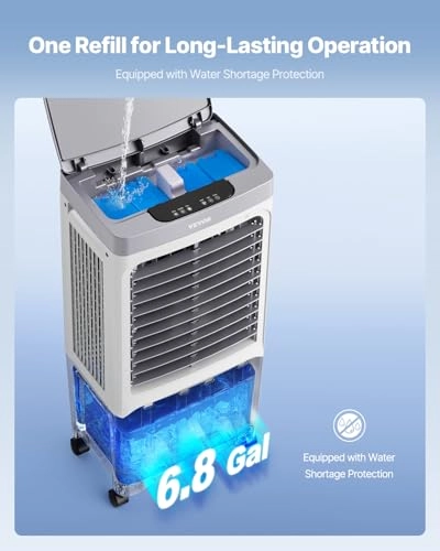 Evaporative Air Cooler - 1800 CFM 6.8 Gallons