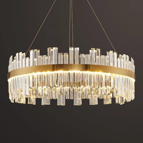 LED Crystal Chandelier - 3-Color Dimmable