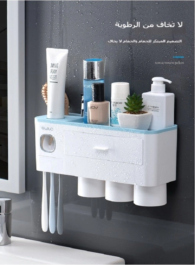 Toothbrush Holder - Wall mounted 4 toothbrush slots
