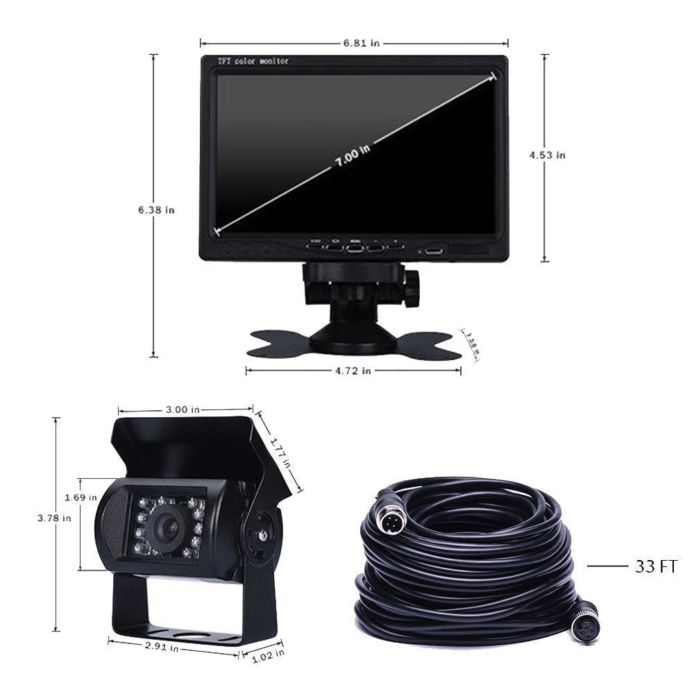 Vehicle Backup Camera System - Night vision Hardwire