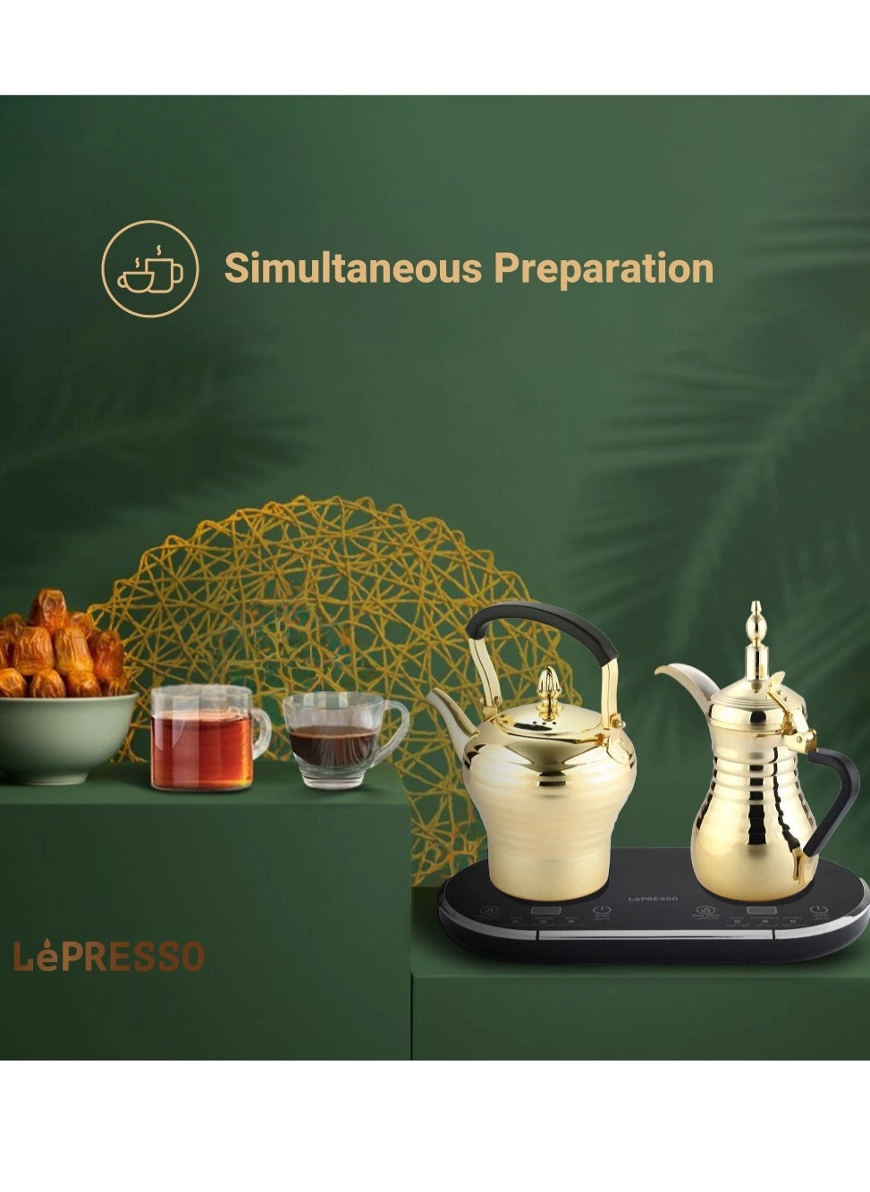 Dallah Dual Pot Arabic Coffee Maker LPARCTMSL