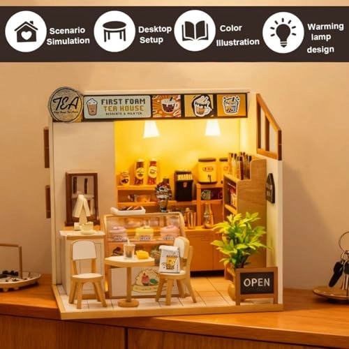 3D Wooden Puzzle Bookshelf Insert - Library of Books 1:24