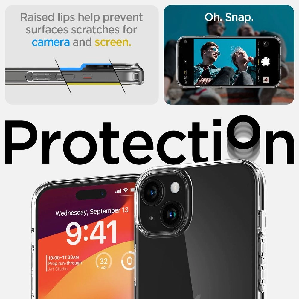 Crystal Hybrid Back Cover for iPhone 15