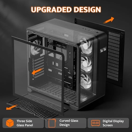 TH285 - Three Side Tempered Glass Mid Tower