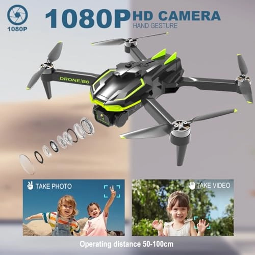 Drone-B6 - 1080P HD Brushless Motor 45min Flight Time