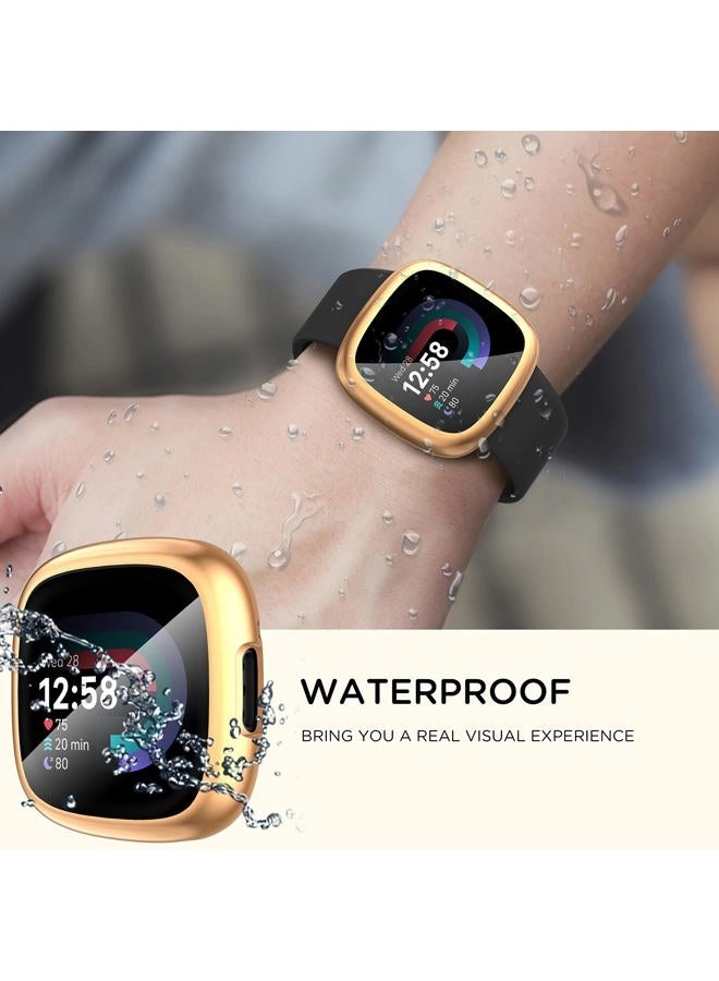 Fitbit Sense 2 /Versa 4 Screen Protector Case - 4-Pack TPU