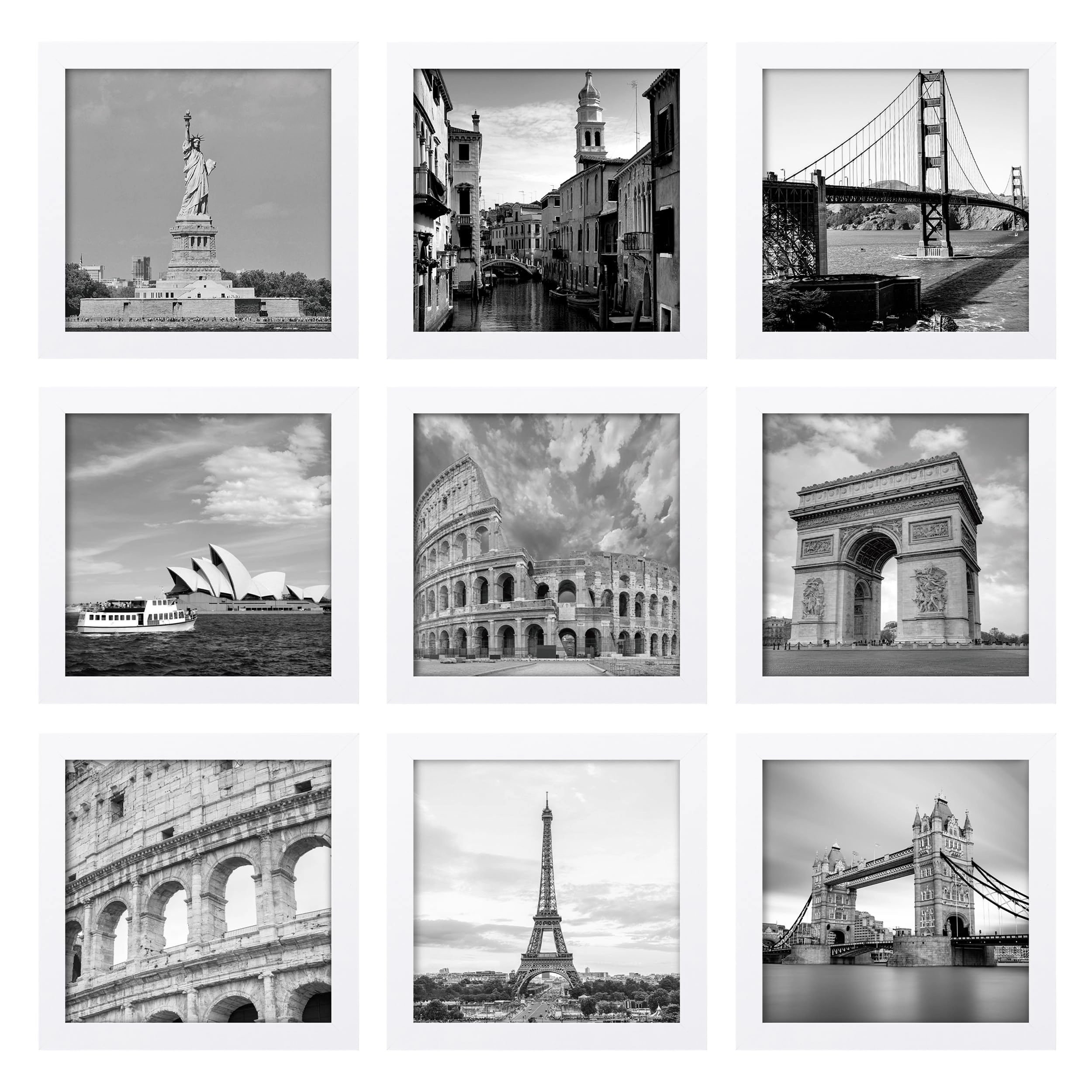 eletecpro Picture Frames - 8x8 for 4x4 9